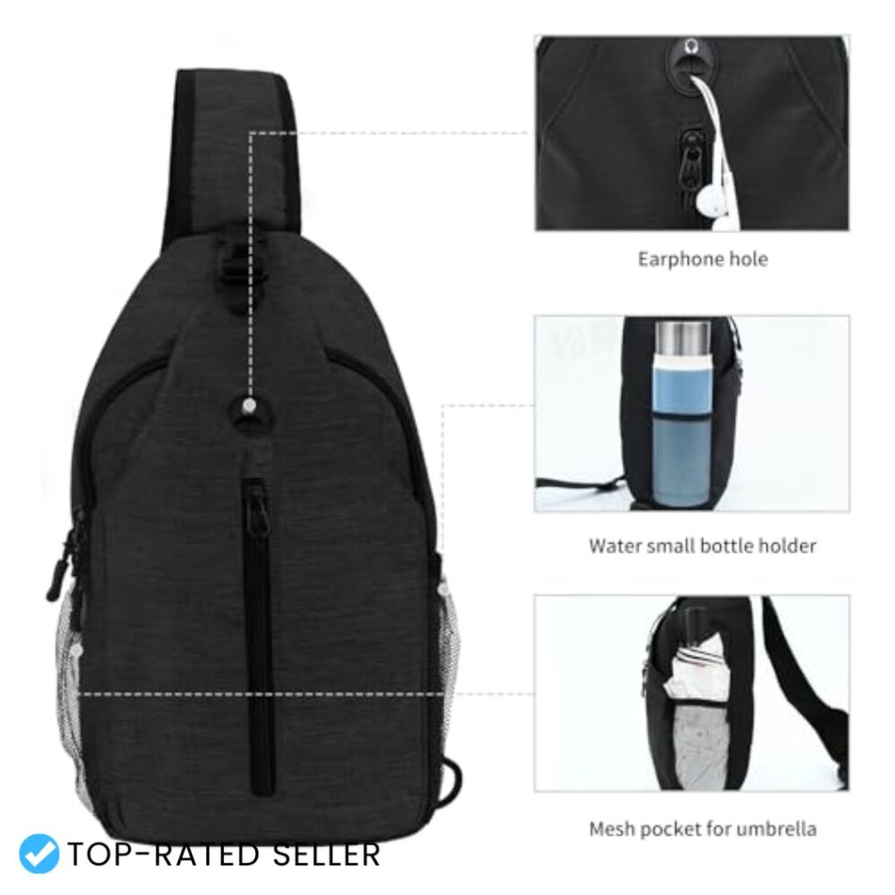 Adjustable Strap Sling Backpack Daypack Travel Hi… - image 3